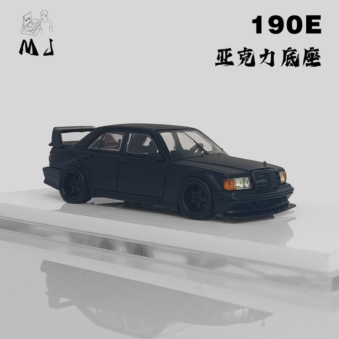 [Preorder] MJ Model 1:64 Mercedes-Benz 190E Matt Black