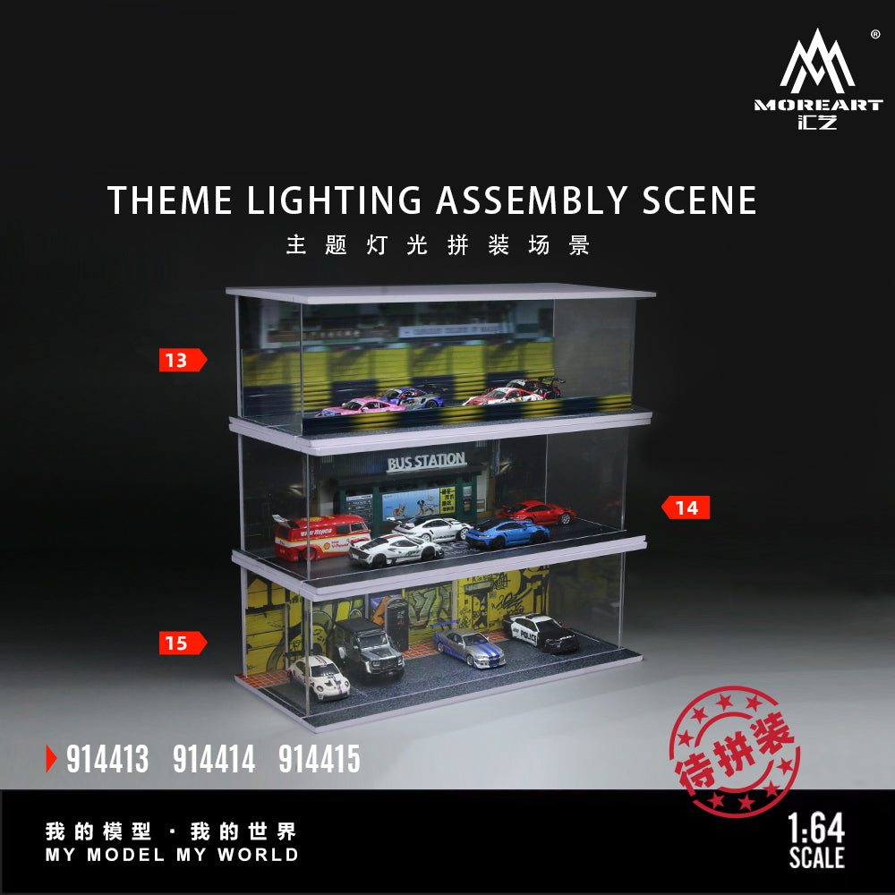[Preorder] MoreArt 1:64 THEME LIGHTING ASSEMBLY SCENE (3 Versions) MO914413/MO914414/MO914415
