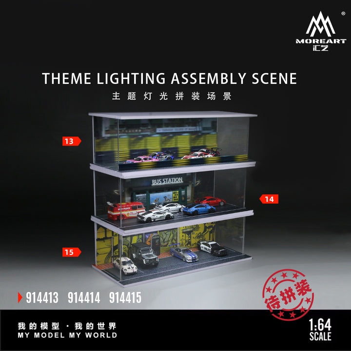 [Preorder] MoreArt 1:64 THEME LIGHTING ASSEMBLY SCENE (3 Versions) MO914413/MO914414/MO914415