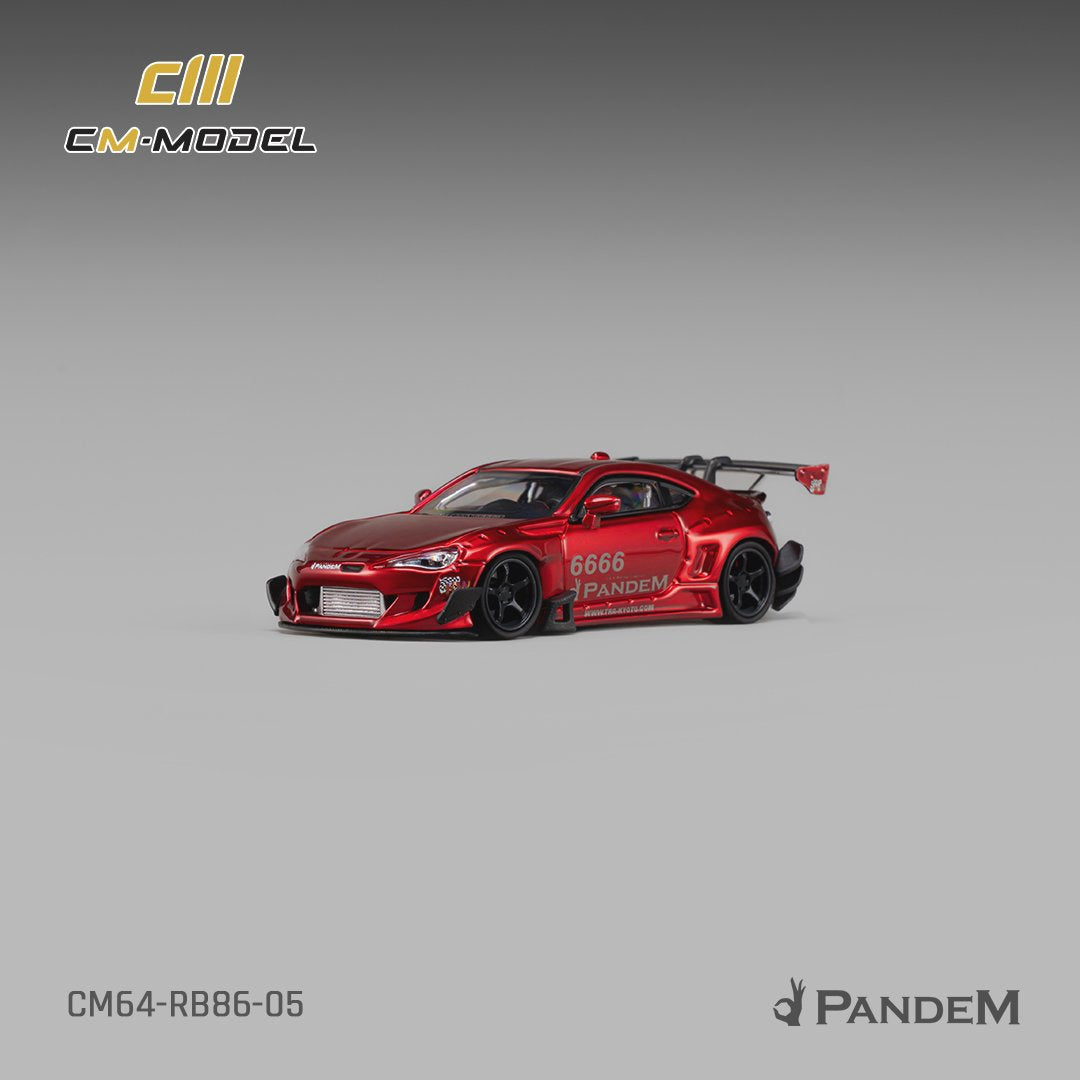 [Preorder] CM Model 1:64 Toyota GT86 Pandem Widebody V3.5 Metallic red CM64-RB86-05