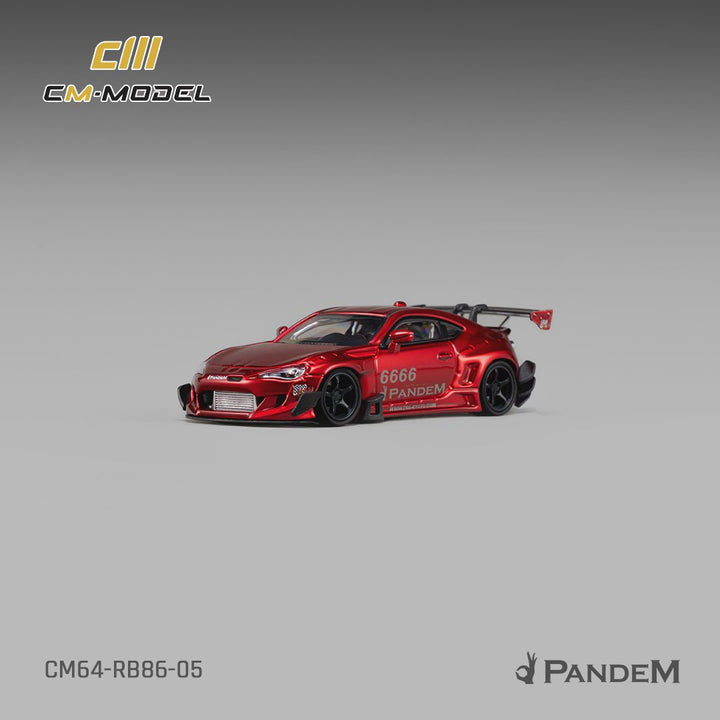 [Preorder] CM Model 1:64 Toyota GT86 Pandem Widebody V3.5 Metallic red CM64-RB86-05