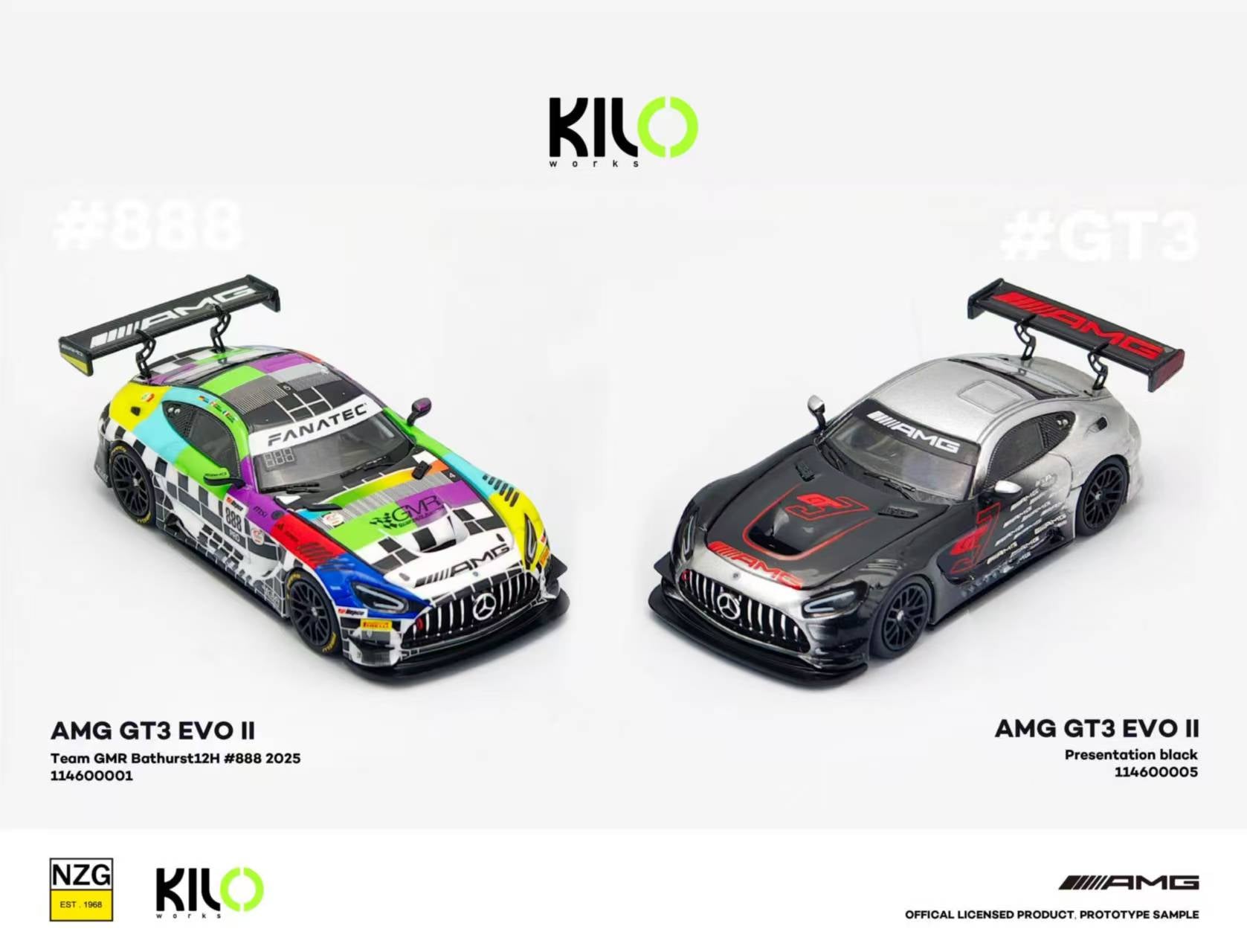 KILO Works 1:64 Mercedes AMG GT3 EVO II Bathurst 12h 2025 #888