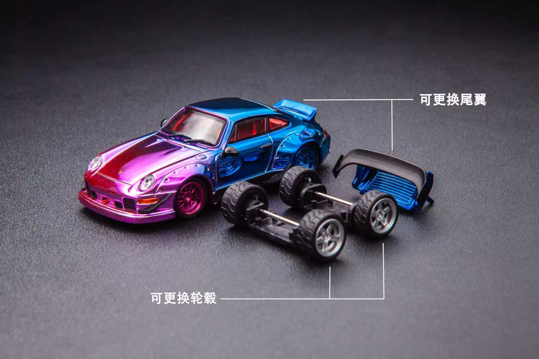 [Preorder] TPC 1:64 Porsche RWB993 Chrome Candy Color