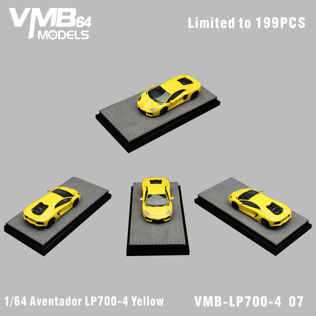 [Preorder] VMB 1:64 Lamborghini Aventador LP700-4 Yellow VMB-LP700-4 07