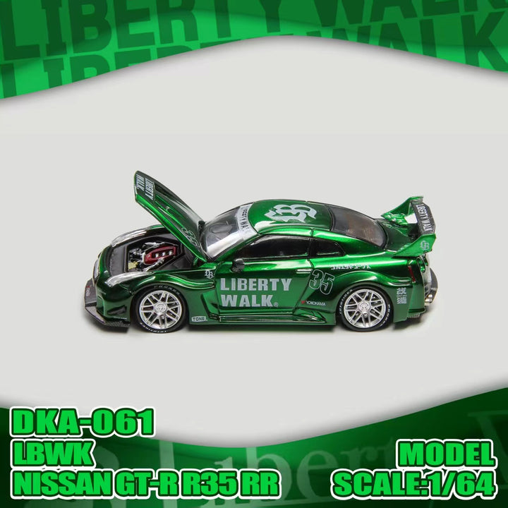 [Preorder] DEMON KING AUTO 1:64 Nissan GTR R35 RR LBWK Green livery DKA-061