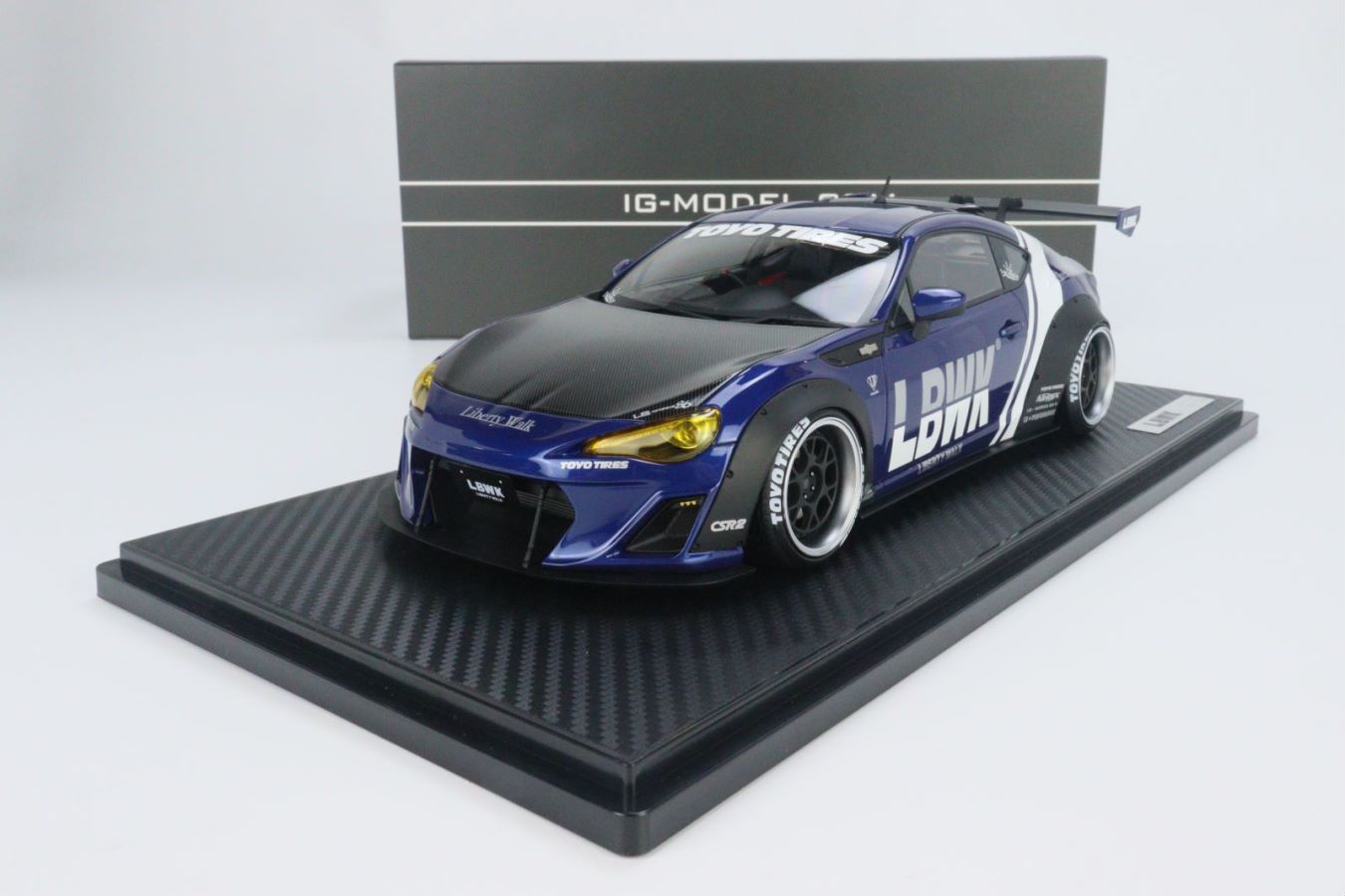 Ignition Model 1:18 LB nation 86 WORKS Full Complete ver.1 Blue Metall ...