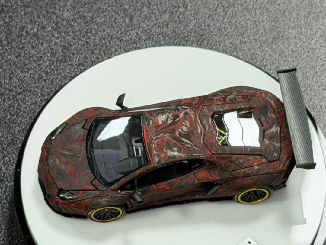 [Preorder] PGM 1:64 Lamborghini LB700 Red Carbon Bull Foshan APAxpo Exhibition | Event Exclusive