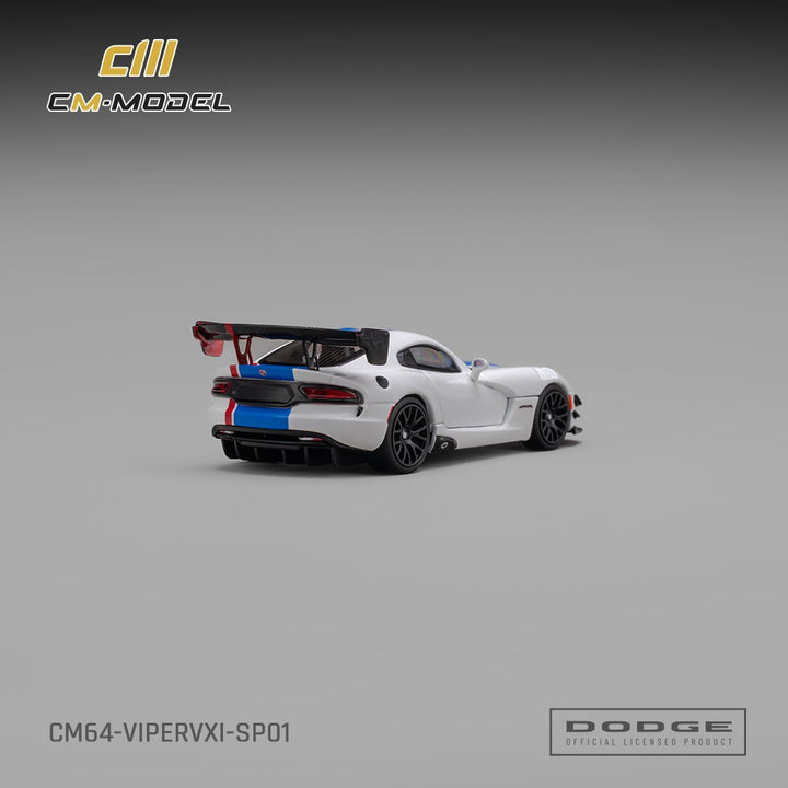 [Preorder] CM Model 1:64 Dodge Viper VXI ACR White with blue and red stripes CM64-ViperVXI-SP01