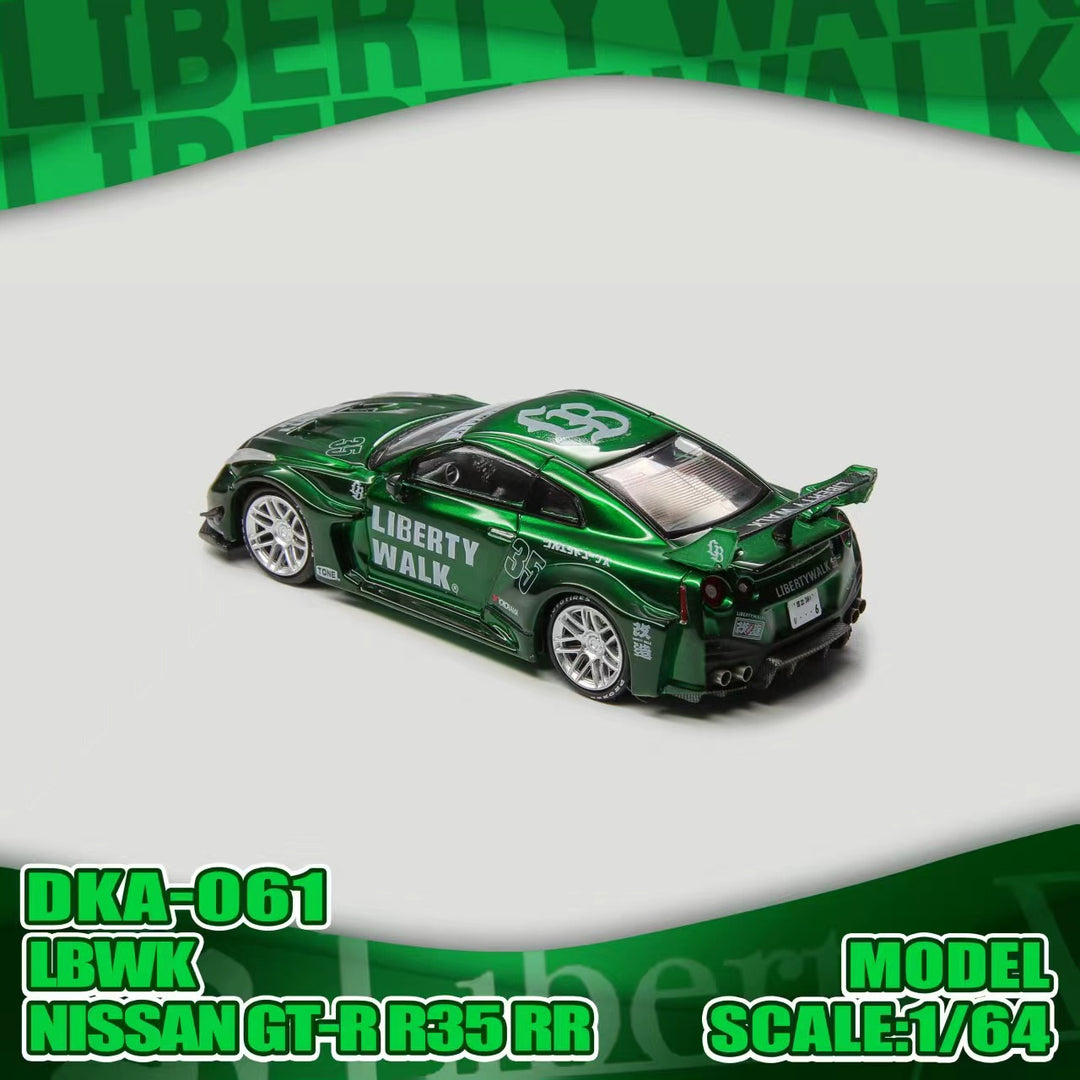 [Preorder] DEMON KING AUTO 1:64 Nissan GTR R35 RR LBWK Green livery DKA-061