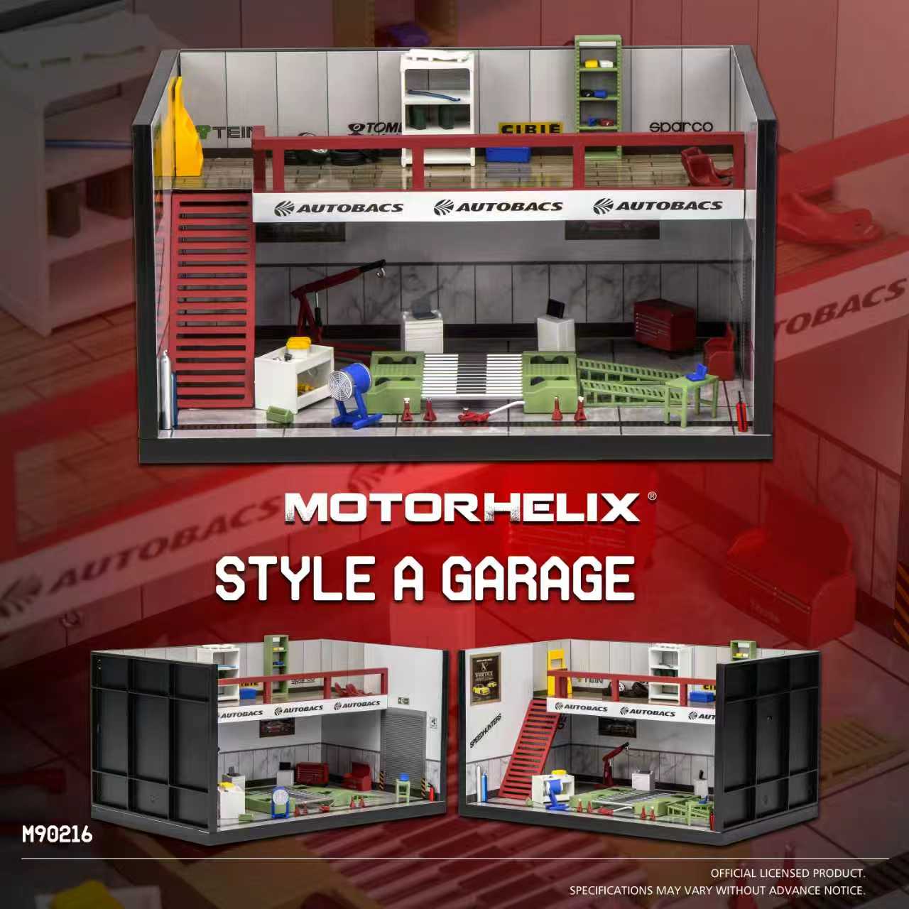 MOTORHELIX 1:64 Auto Repair Shop Scene Finished Model Set (4