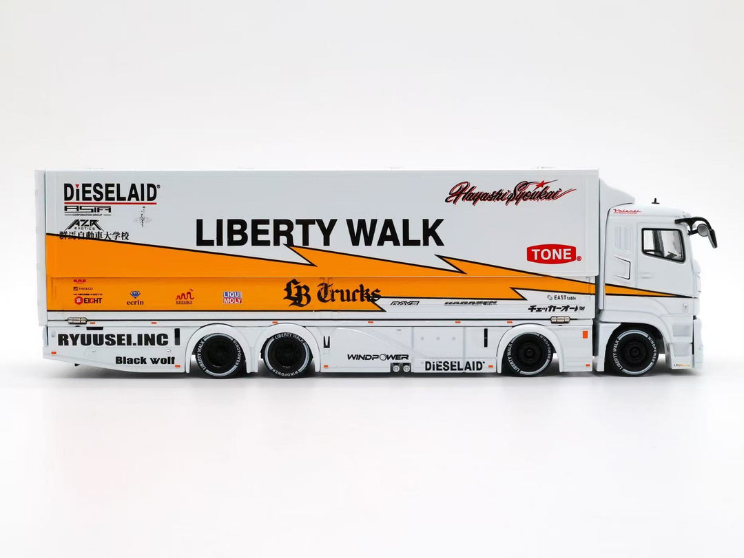 [Preorder] Tubro Truck 1:64 Super Great LBWK Mitsubishi Fuso Yellow Lightning Silhouette Livery