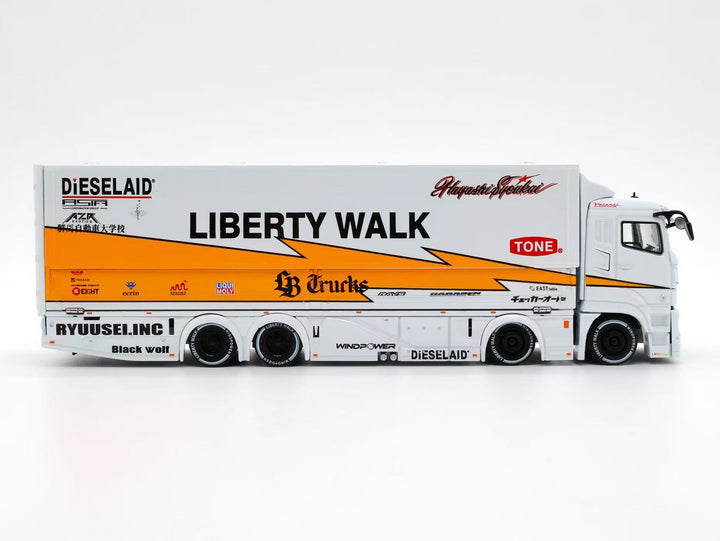[Preorder] Tubro Truck 1:64 Super Great LBWK Mitsubishi Fuso Yellow Lightning Silhouette Livery