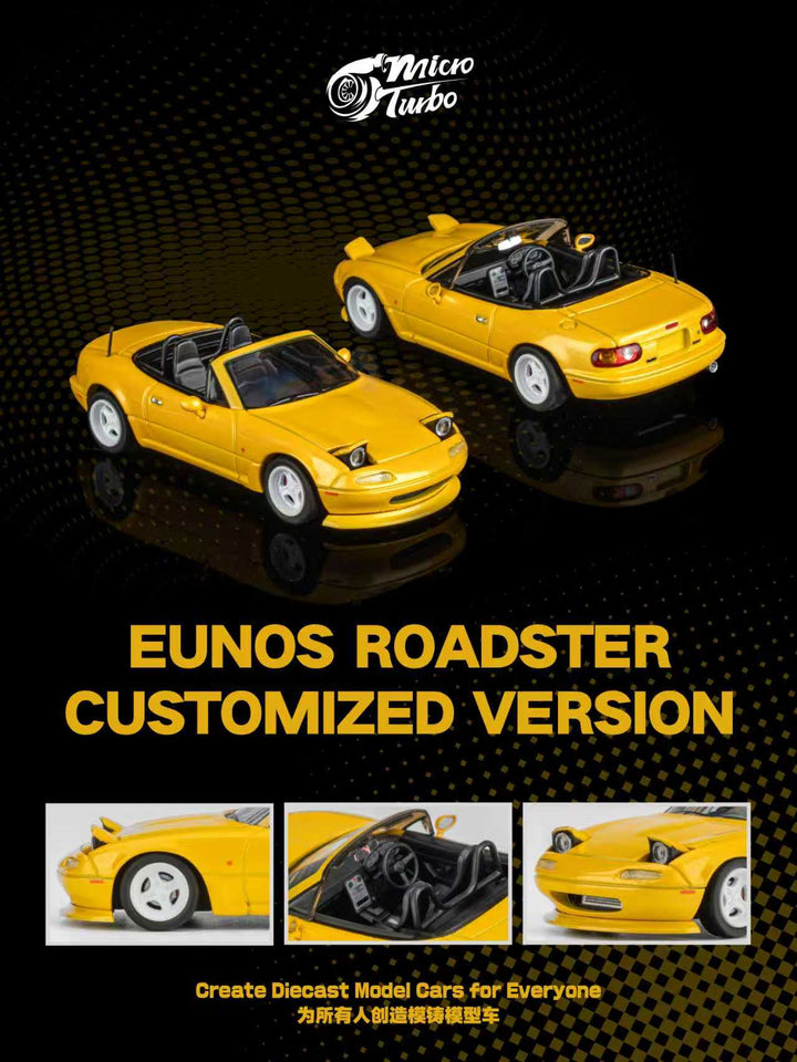 [Preorder] Microturbo 1:64 Mazda MX5 - Metallic Yellow MT6403A7