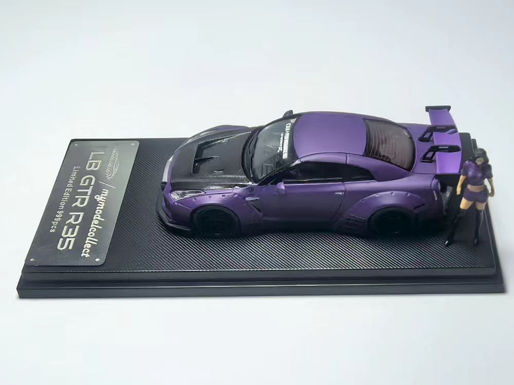 [Preorder] Model Collect 1:64 Nissan LB GTRR35 1.5V Matte Purple/Carbon Cover + Free Doll MC640004J