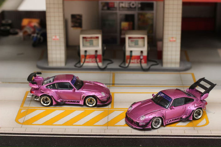 [Preorder] Street Weapon 1:64 Porsche RWB 993 Carmen Purple Metallic (2 Version)