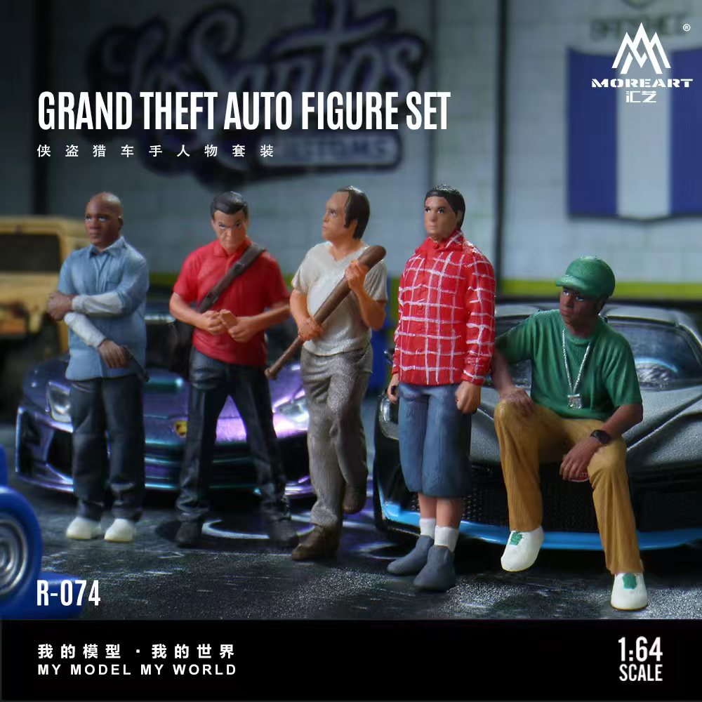MoreArt 1:64 Grand Theft Auto Figure Set MO223074