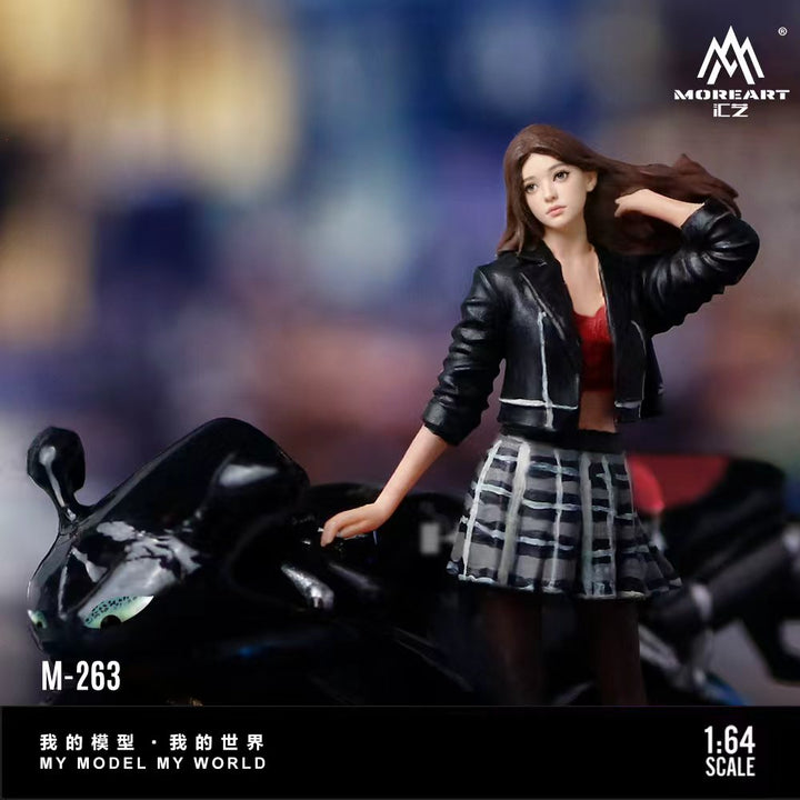 [Preorder] MoreArt 1:64 Kawasaki Night Fury Livery Motorcycle &amp; Lady Figure Set MO222263