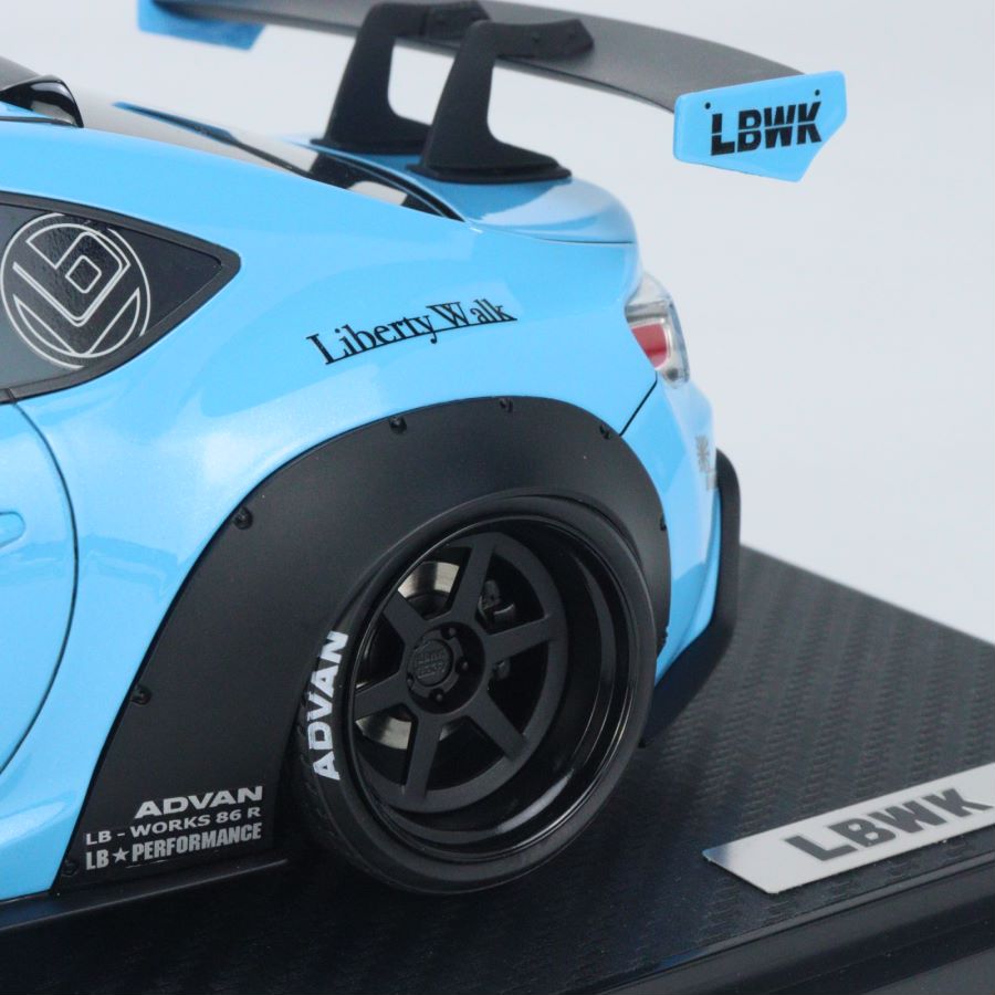 Ignition Model 1:18 LB nation 86 WORKS Full Complete ver.1 Light Blue ...