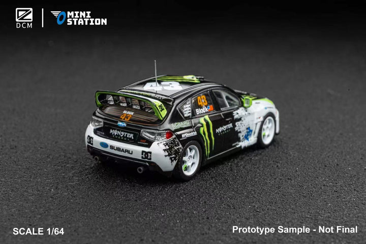 [Preorder] DCM x Mini Station 1:64 2008 Subaru Impreza WRX STI Rally Block43 - Monster Livery