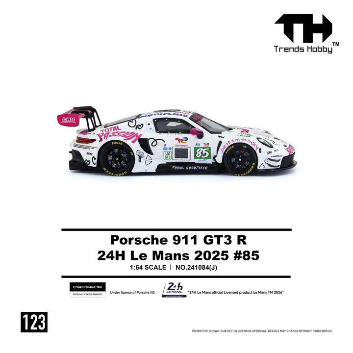 [Preorder] Trends Hobby 1:64 Porsche 911 GT3 R -2025 LeMans 24H LMGT3 (3 Colours) 241084(H)/241084(I)/241084(J)