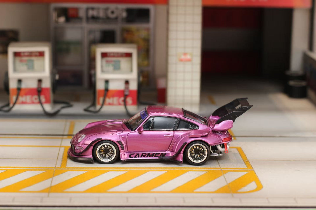 [Preorder] Street Weapon 1:64 Porsche RWB 993 Carmen Purple Metallic (2 Version)