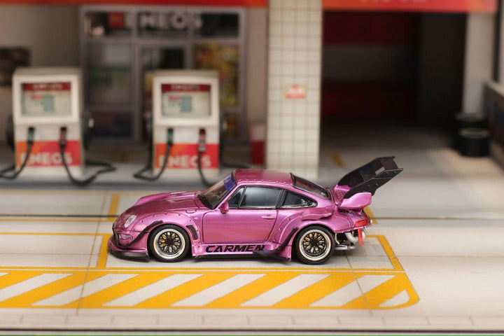 [Preorder] Street Weapon 1:64 Porsche RWB 993 Carmen Purple Metallic (2 Version)