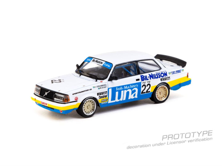 [Preorder] Tarmac Works 1:64 Volvo 240 Turbo ETCC Zolder 1984 Winner T64-050-84ETC22