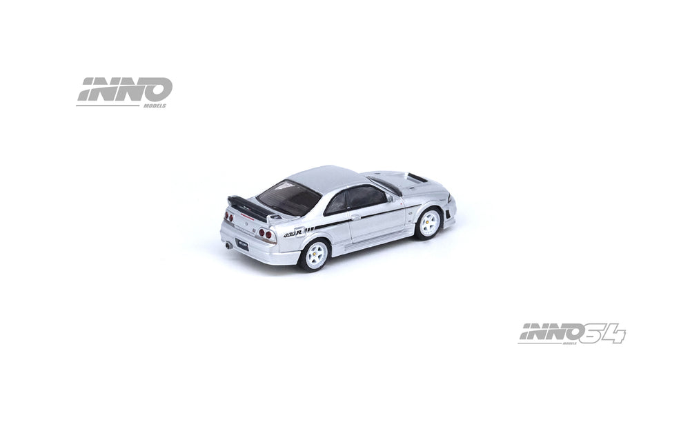 Inno64 1:64 Nissan Skyline GT-R (R33) NISMO 400R Sonic Silver IN64-400R-SIL Rear