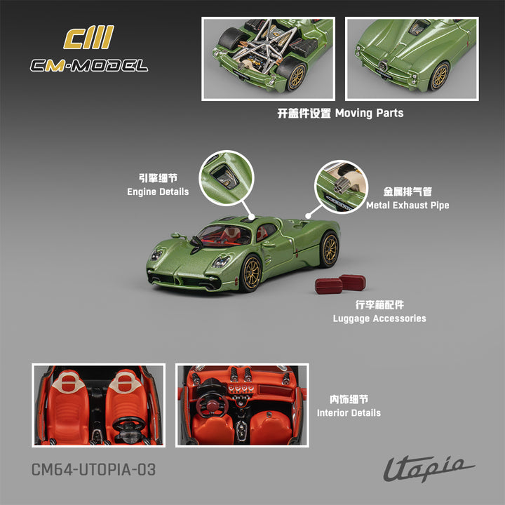 [Preorder] CM Model 1:64 Pagani Utopia - Metallic Green