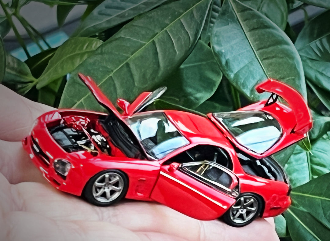 [Preorder] PGM 1:64 Mazda RX7 Red Color (2 Versions)