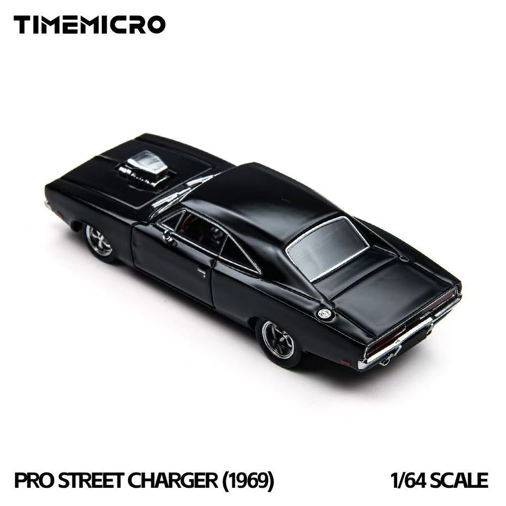 [Preorder] TimeMicro × PSC DESIGN 1:64 PSC Dodge 1969 black Pro Street Charger TM649001
