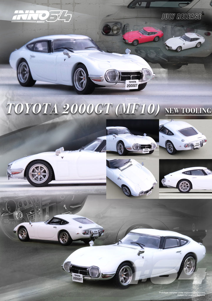 Inno64 1:64 Toyota 2000GT Pegasus White IN64-2000GT-WHI