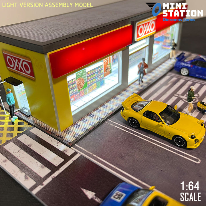 [Preorder] Mini Station 1:64 OXXO Shop with Parking Diorama