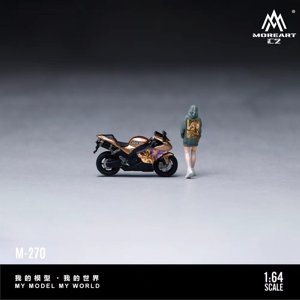 [Preorder] MoreArt 1:64 KAWASAKI ARIES DECAL LADY RIDER FIGURE SET MO222270