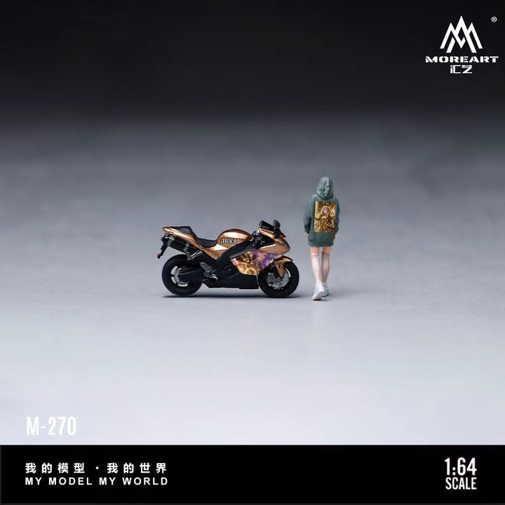 [Preorder] MoreArt 1:64 KAWASAKI ARIES DECAL LADY RIDER FIGURE SET MO222270