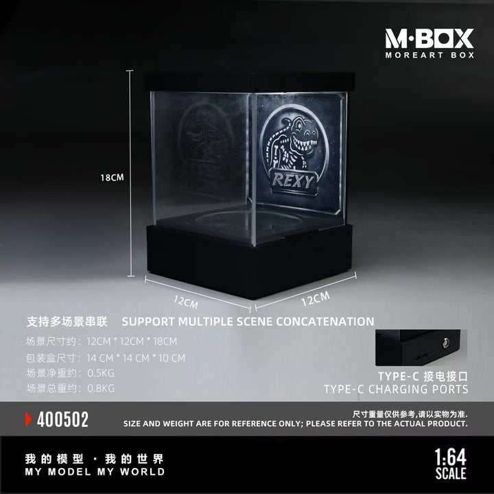 [Preorder] MBOX 1:64 Dinosaur Painted Light Rotating Exhibition Hall (3 Version)