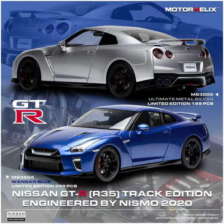MOTORHELIX 1:18 Nissan GT-R(R35) Track Edition Engineered By NISMO 2020 M83504/M83505