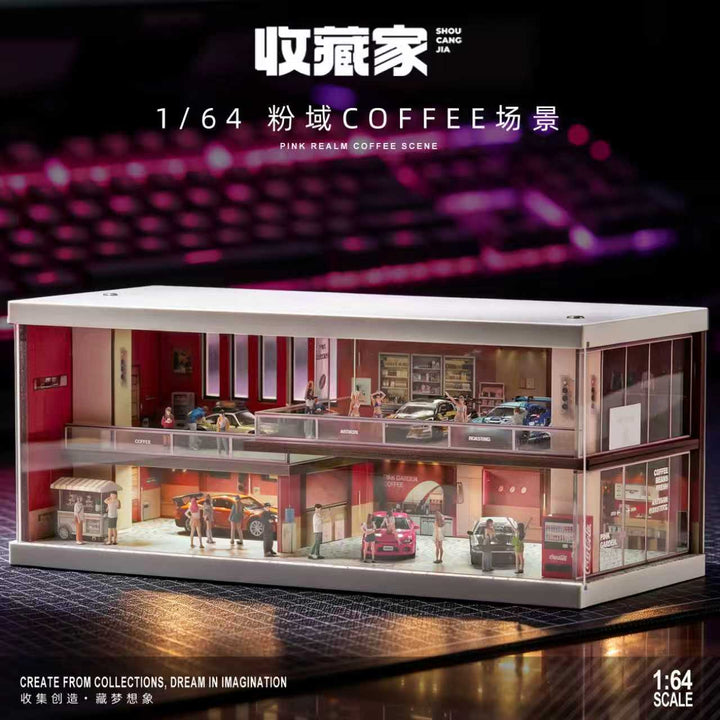[Preorder] SHOU CANG JIA 1:64 PINK REALM COFFEE SCENE SCJ-82074