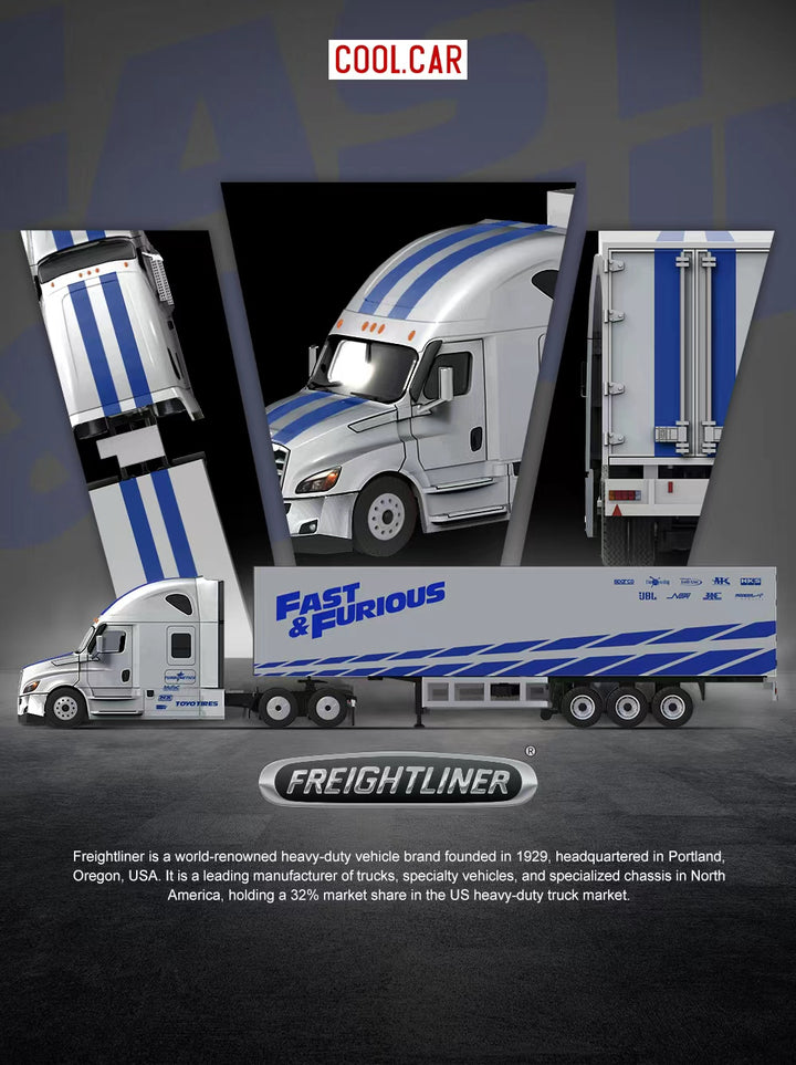 [Preorder] Cool Car 1:64 Freightliner "Fast &amp; Furious" Livery Truck CC800117