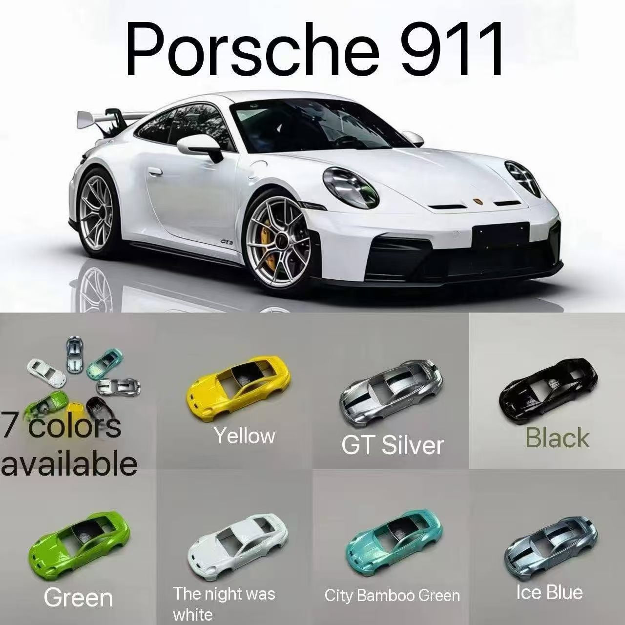 ZJWJ Model 1:64 Porsche 911 GT3 (7 Colours) – Horizon Diecast