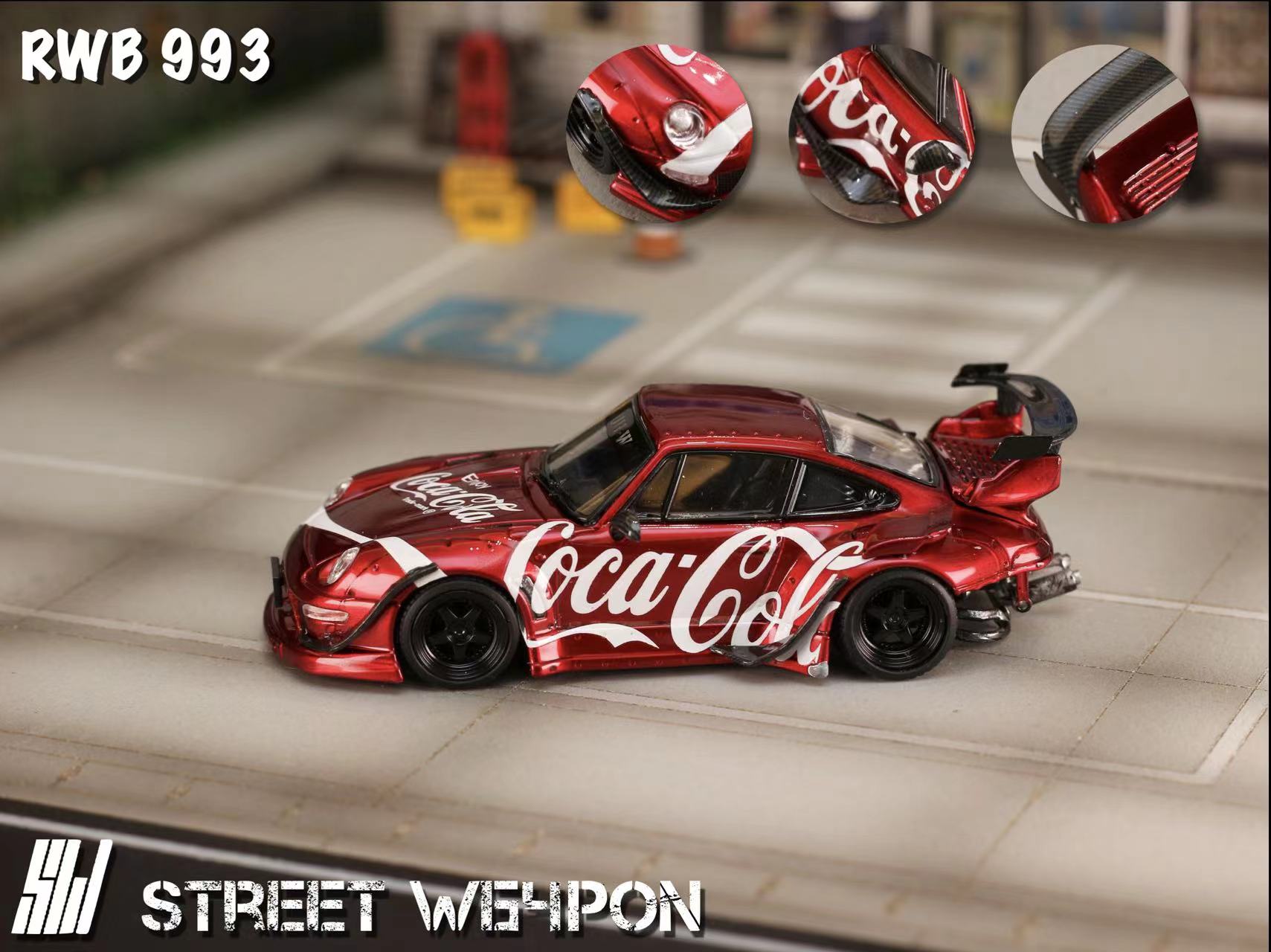 Street Weapon 1:64 Porsche RWB 993 Coca Cola Livery (2 Versions