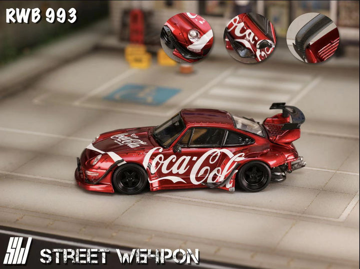 [Preorder] Street Weapon 1:64 Porsche RWB 993 Coca Cola Livery (2 Versions)