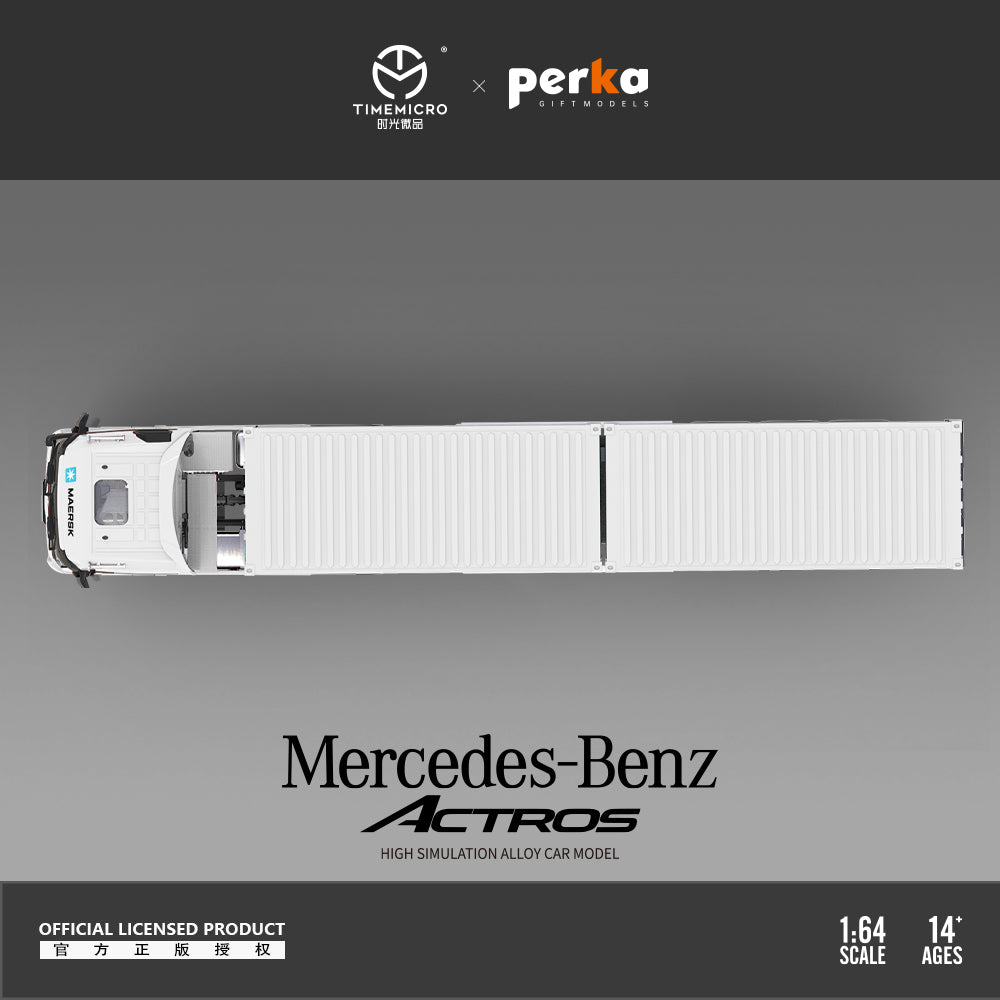 [Preorder] TimeMicro + Perka 1:64 Mercedes-Benz Actros Container Truck (2 Versions)