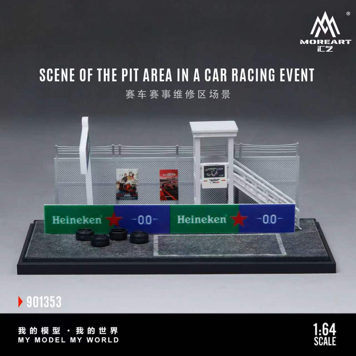 [Preorder] MoreArt 1:64 SCENE OF THE PIT AREA IN A CAR RACING EVENT MO901353