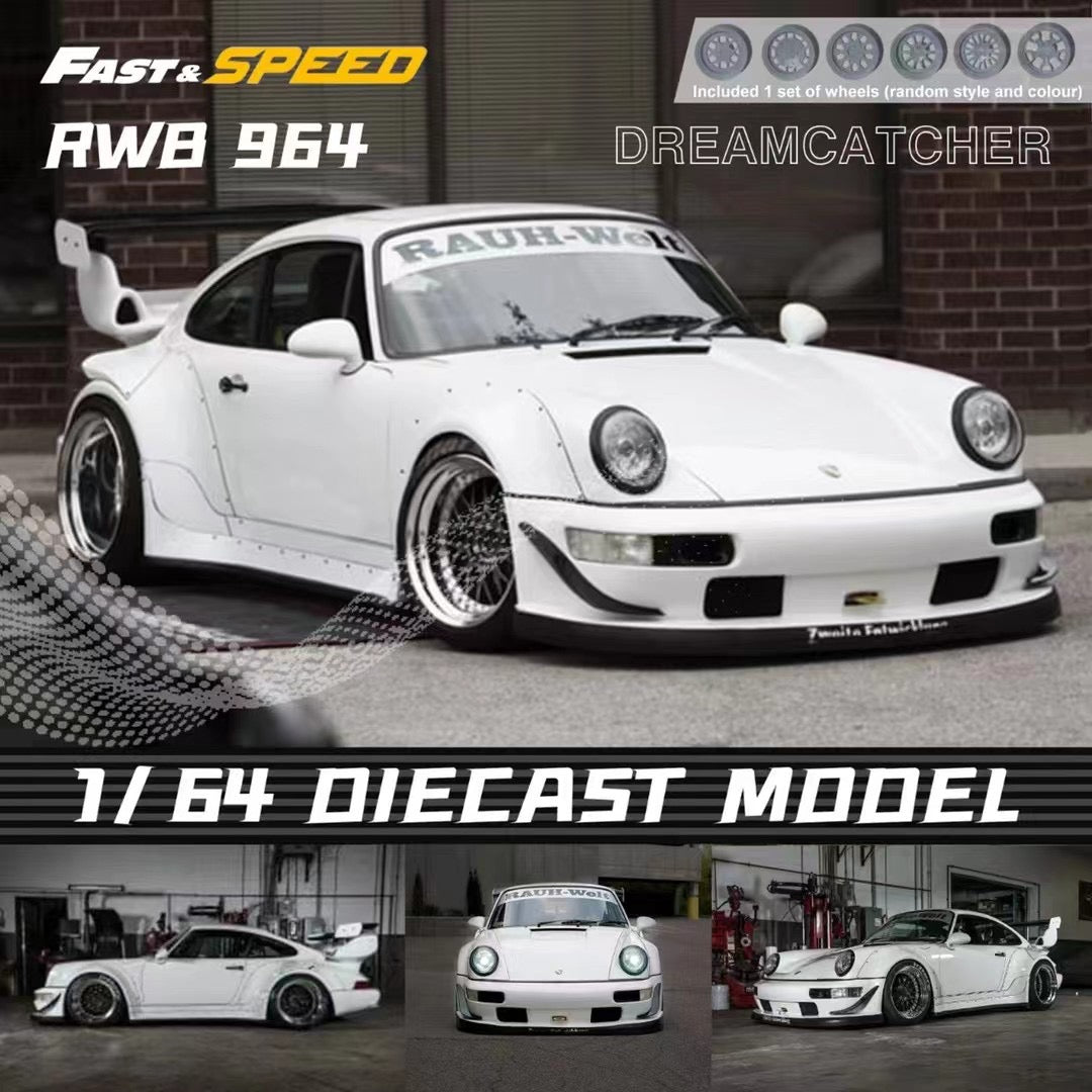 Fast Speed 1:64 Porsche Rauh-Welt RWB964 wide body (3 Colours)