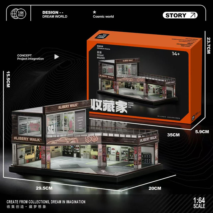 [Preorder] SHOU CANG JIA 1:64 LB TIDE-MODIFIED GARAGE SCJ-8208