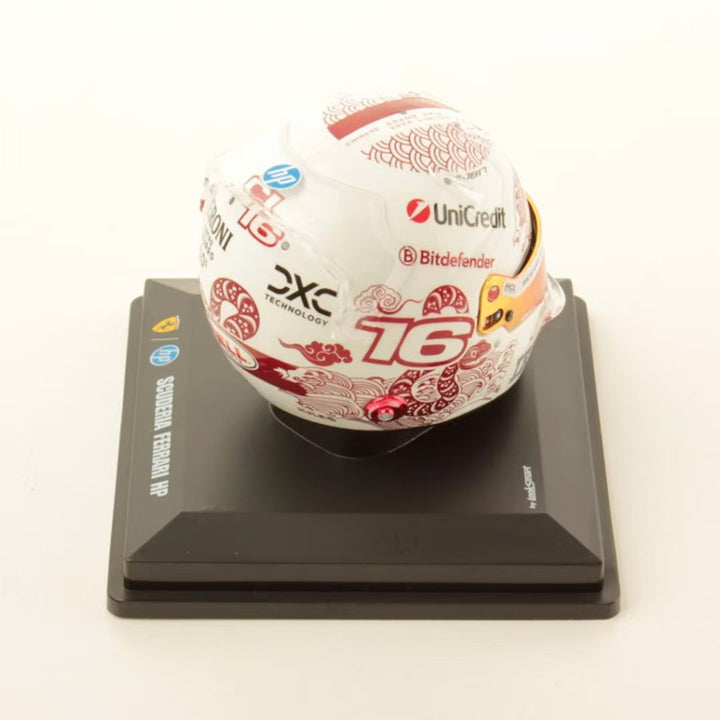 Looksmart 1:5 SCUDERIA FERRARI HP FI TEAM CHINESE GP 2025HELMET REPLICA-CHARLES LECLERC  LSHEL011