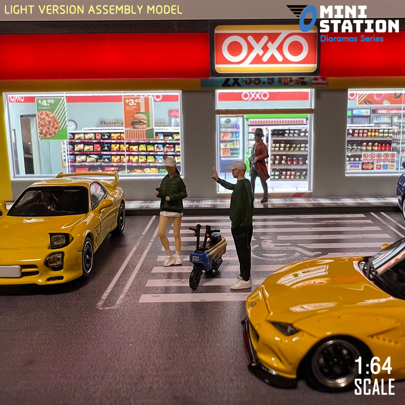 [Preorder] Mini Station 1:64 OXXO Shop with Parking Diorama