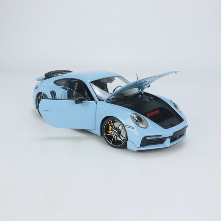 MINICHAMPS 1:18 Porsche 911 992 Turbo S （911 Turbo Sport Design) Gulf Blue 113069173