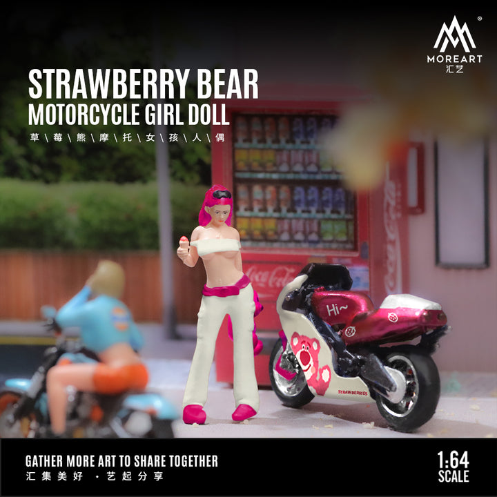 [Preorder] MoreArt 1:64 STRAWBERRY BEARMOTORCYCLE GIRL DOLL